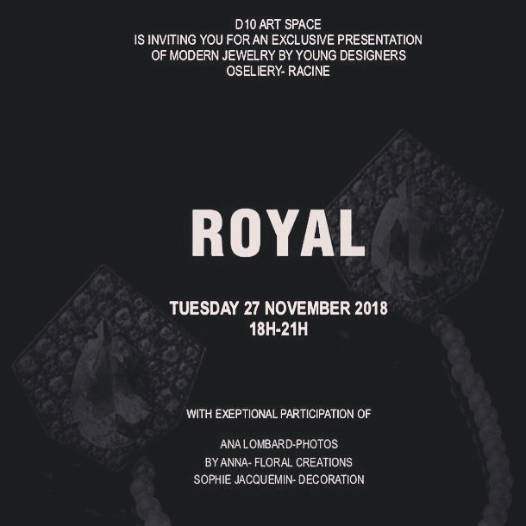 Affiche de l'exposition de haute joaillerie effectuée par l'architecte d'intérieur Sophie Jacquemin Interior Design à Genève